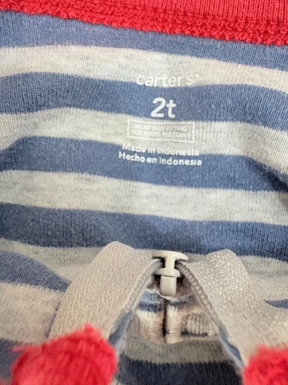 Carter's Sz 2T Lot of 6 Footed Pajama Sleeper Fleece